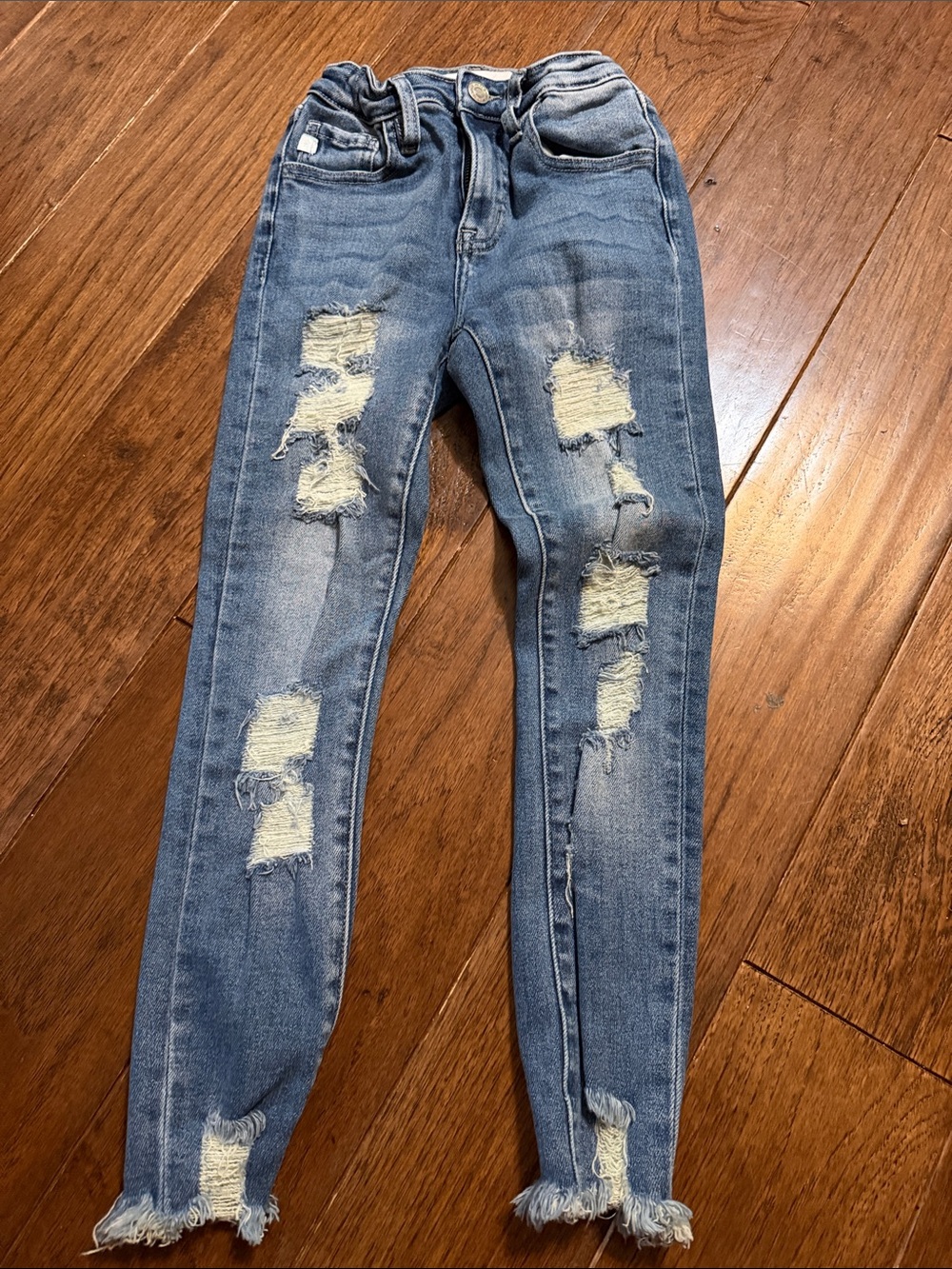 KanCan Light Blue Distressed Skinny Kids Jeans